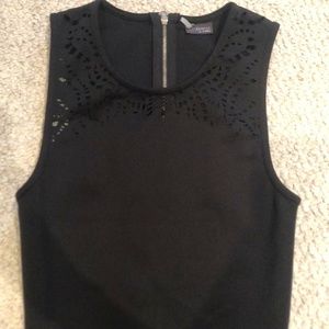 Black Zip-Back Crop Top